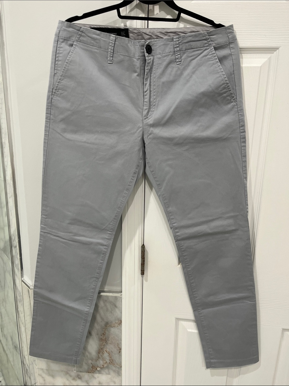 Armani Exchange Light Gray Chinos - Slim Straight